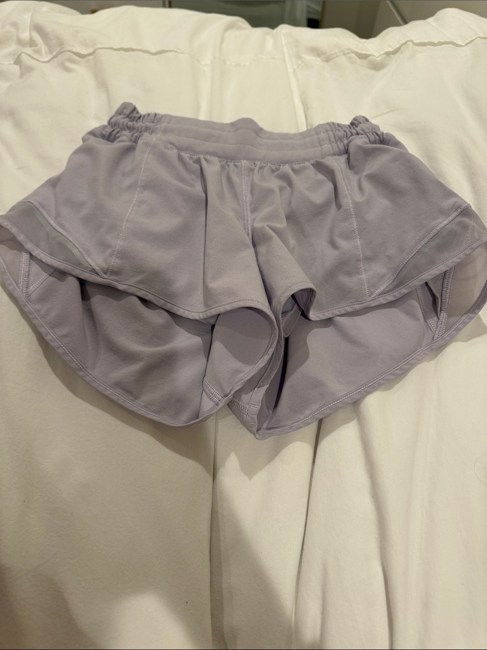 Women's Lavender Layered Active Shorts